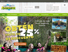 Tablet Screenshot of cancunadventure.com.mx